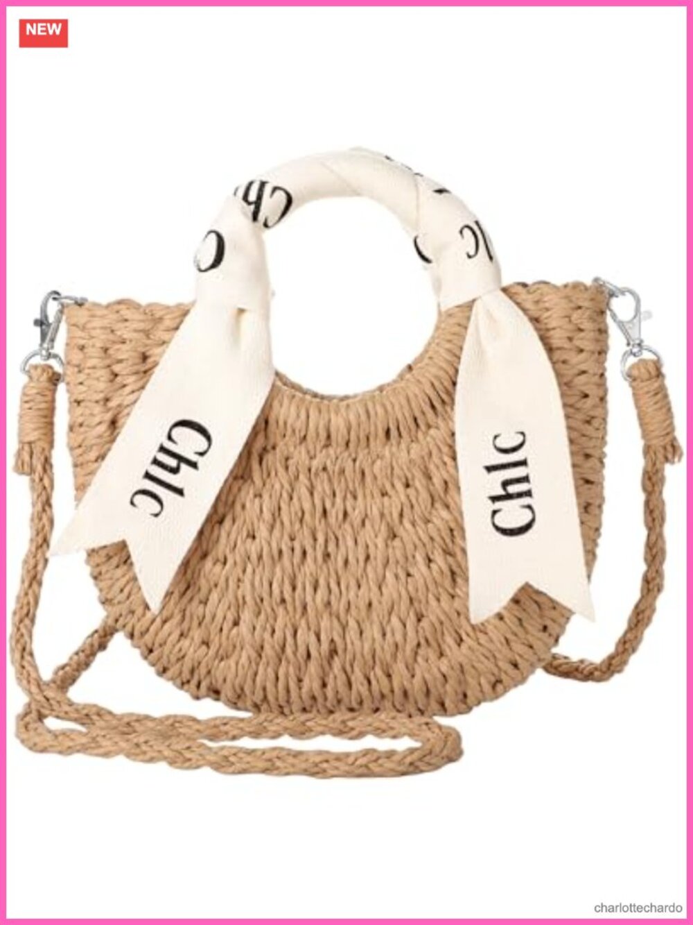 Woven Straw Shoulder Bag for Women Crossbody Purse Drawstring Summer Beach Tote